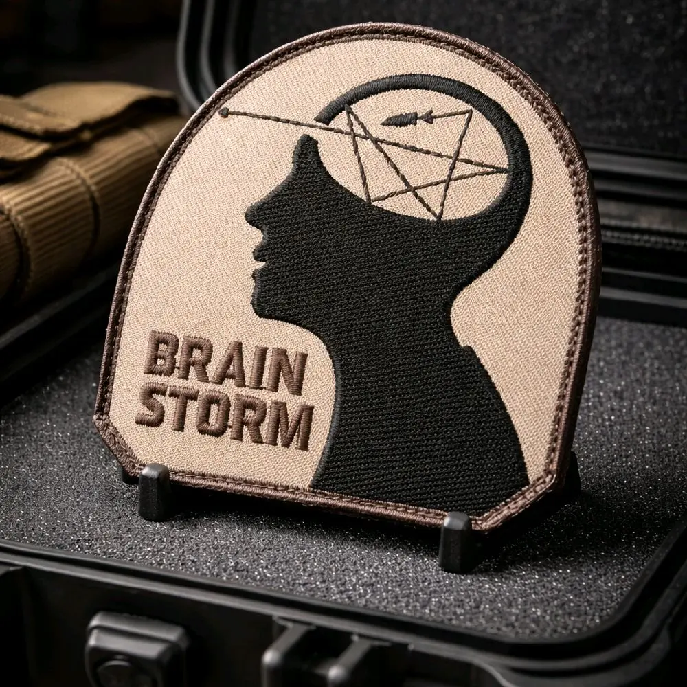 Brain Storm - Tan 3"x 3"