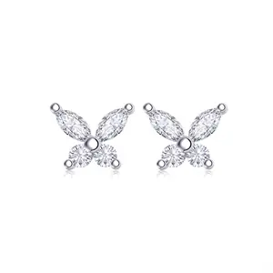 Butterfly Moissanite Stud Earrings