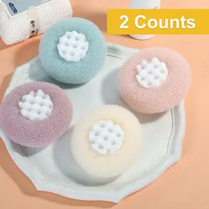 2 Counts 2-in-1 Sunflower Suction Cup Bath Ball, Super Soft Bath Sponge Bath Sponge Effectively Exfoliates for Men and Women