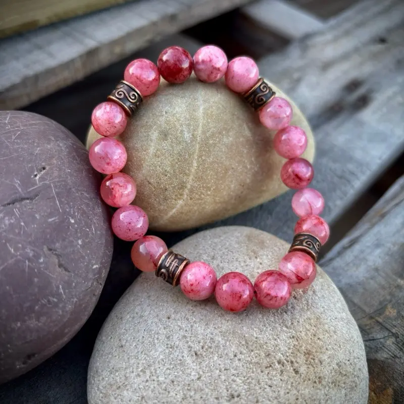 Pink coral bracelet