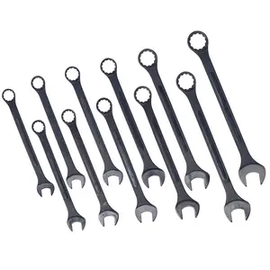 Hardware Jumbo Combination Wrench Set extra large, Metric, 11-piece, 1-5/16'' to 2'',Black Oxide, with Pouch