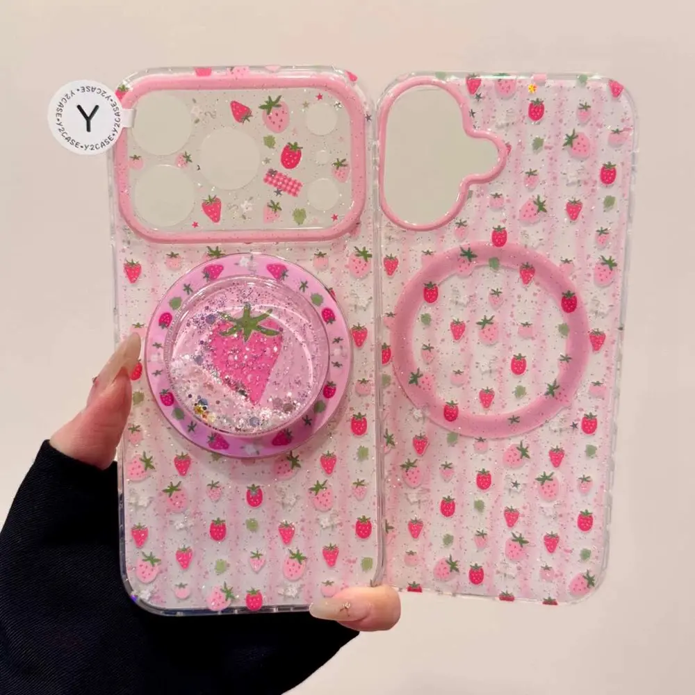 Pink Strawberry Magsafe iPhone Case