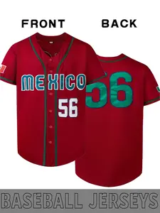 Mexico State 56 Baseball Jersey, Unisex Comfort Design, Suitable for Sports and Casual Wear, Inspired Mexican Clothing, Jersey Top