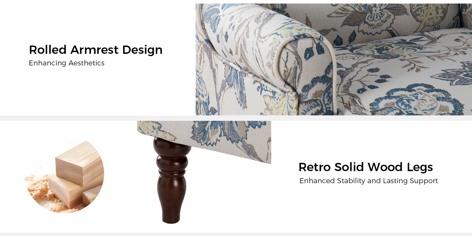 Hulala Centaurs Upholstered Armchair, Traditional Style, Upholstered in cozy fabric, Strong and Durable wooden, Soft outline, Unique pattern