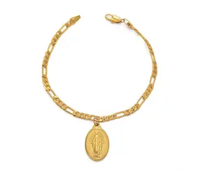 Virgin Mary Ankle Bracelet / Religious Anklet Christian Baptism Jewelry Gift