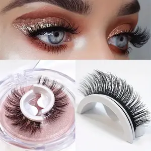 12 Pairs Self Adhesive Eyelashes Natural Self-Adhesive False Eyelashes No Glue Needed with Tweezers Reusable Self Adhesive Lashes Waterproof 3D Reusable Self-Adhesive-Valentine'S Day