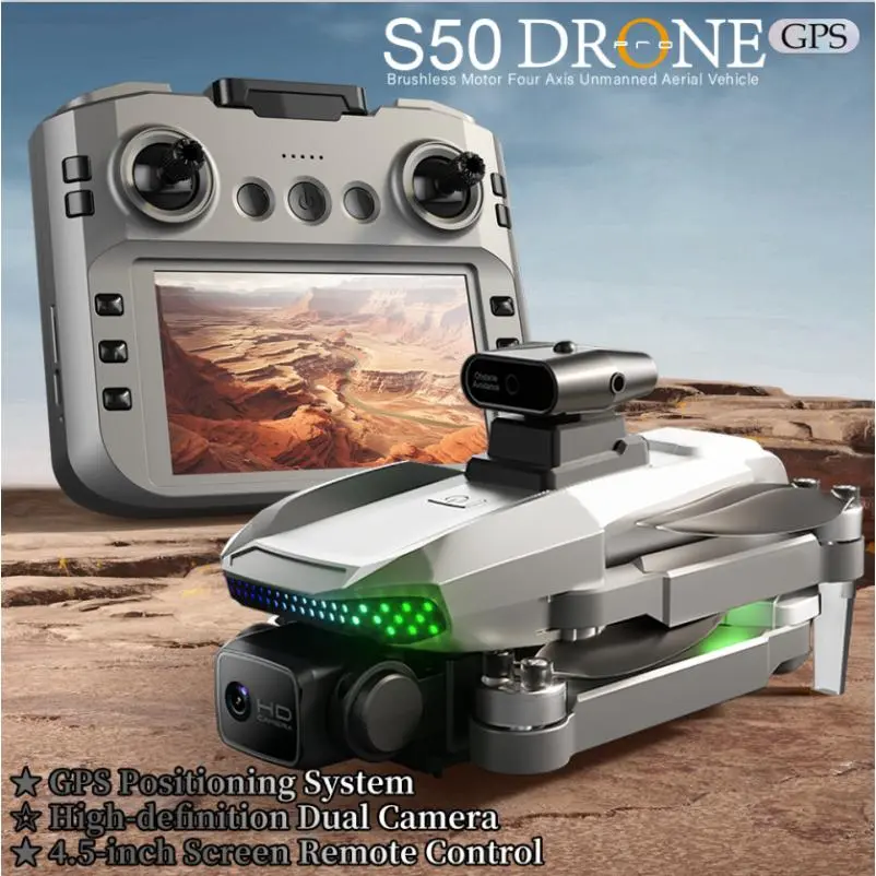 New S50 Drone Dual Camera Optical Flow Positioning Obstacle Avoidance Head Up/DownRecording Function, Indoor and Outdoor Affordable Drone - Ideal Gift for Beginners, Men's Gift, Christmas Halloween Thanksgiving Birthday Gift