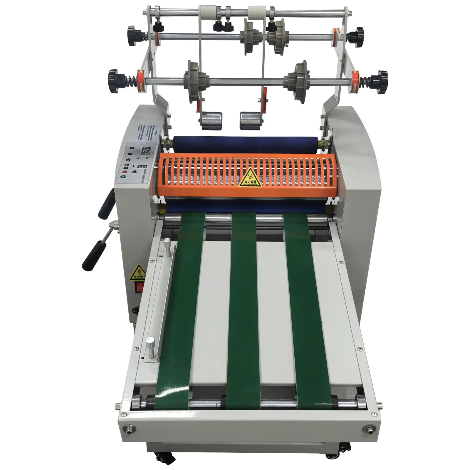 YOKOMA 320MM 12.6'' 110V Vertical Steel Roller Laminating Machine, Auto Conveyor Belt Laminator for Printing Workshop