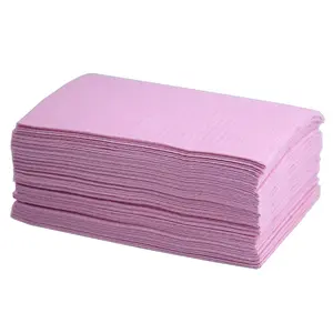 125Pcs Disposable Nail Art Tattoo Paper Towels Table Mat, 3-Ply Waterproof Tattoo Bibs Sheets Nail Desk Mat, Tattooing Tablecloth Pads Tray Covers, Nail Napkins for Nail Salon Supplies (Pink)