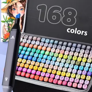 262 168 120 Marker Set Alcohol Based Art Markers Rich Color Palette Dual Tips Fast Drying Waterproof for Anime Illustration Industrial Design Christmas Gift 2026 New Year Gift - Artist Bundle