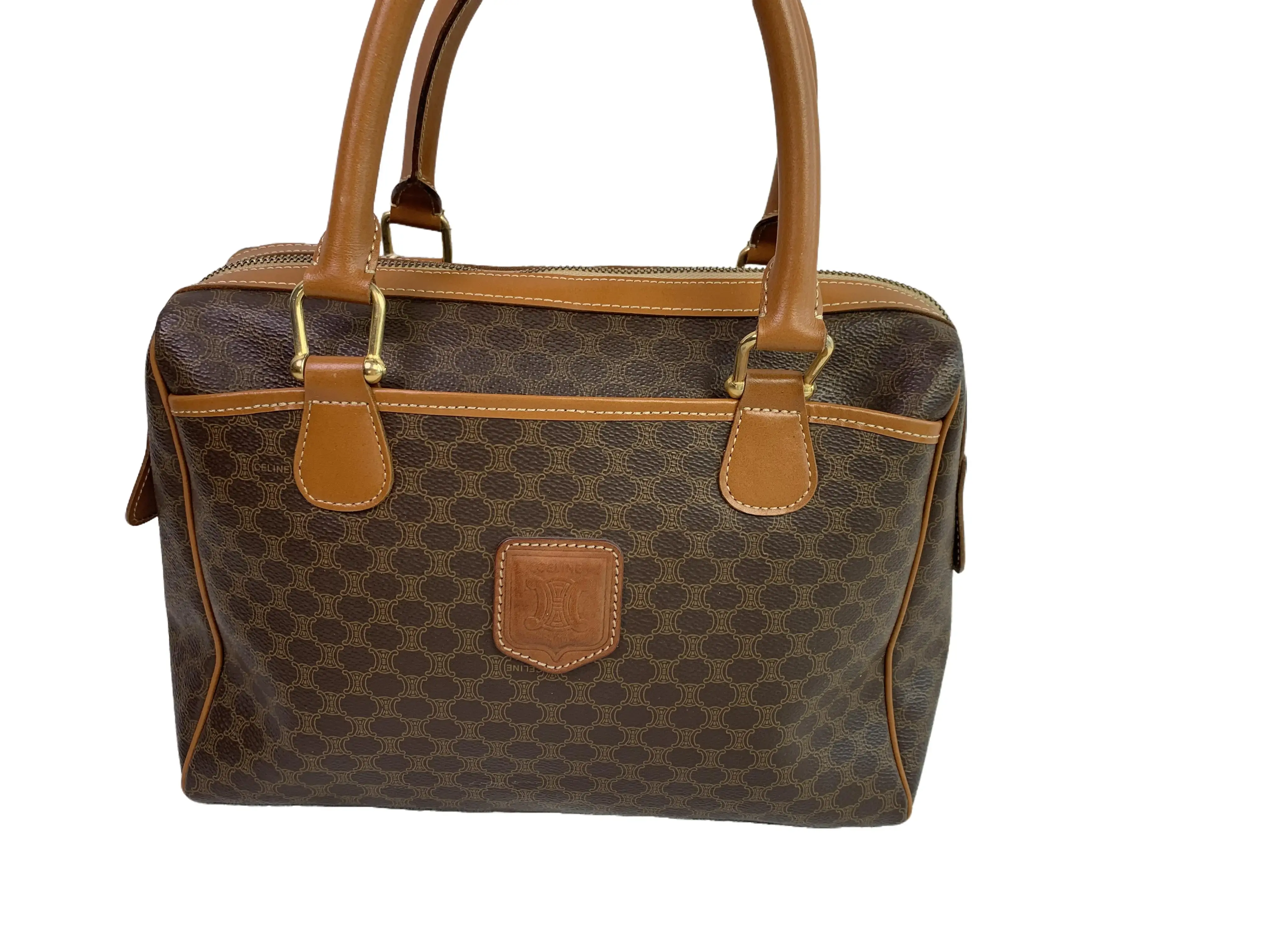 Pre-owned Celine Macadam Boston Handbag/WJ08610038/0038