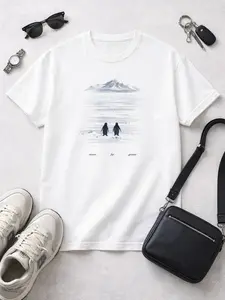 Nihilist Penguin Meant For Greater Funny Meme Tee - Graphic Tee With Werner Herzog 2007 Documentary Penguin - The Others Survived, He Lived