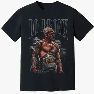 Vintage Do Bronx Charles Oliveira Unisex T-Shirt – UFC Graphic Shirt, Streetwear for Fight Fans M ZSZ