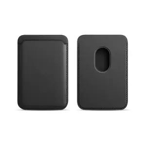 Ultra-Thin Magnetic Faux Leather Card Holder for iPhone 16, 15, 14, 13, 12 Pro Max Series - Stylish White & Black Designs, Perfect for iPhone Accessories, for iPhone Wallet | Sleek Wallet | Durable Wallet