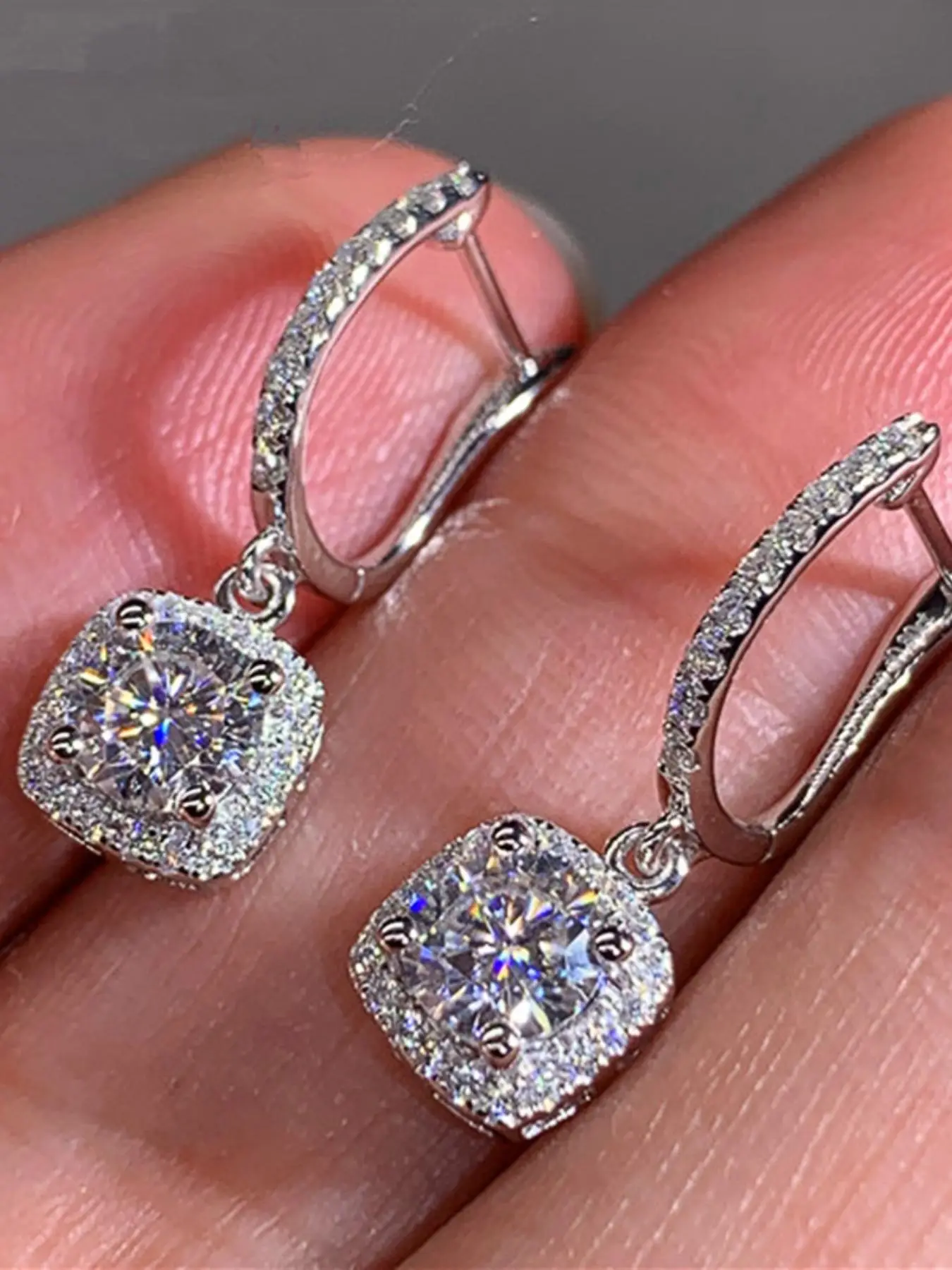 Casual Rhinestone Decor Dangle Earrings for Galentine's Party Style, Elegant All-match Jewelry for Girls Gift, Female Classic Fashion Accessories for