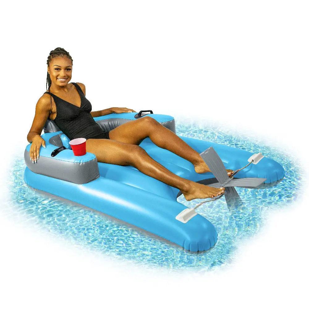 Pedal Runner Inflatable Foot Powered Deluxe Pool Lounger