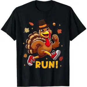 Turkey Run Costume Thanksgiving Funny Running Turkey Trot T-Shirt