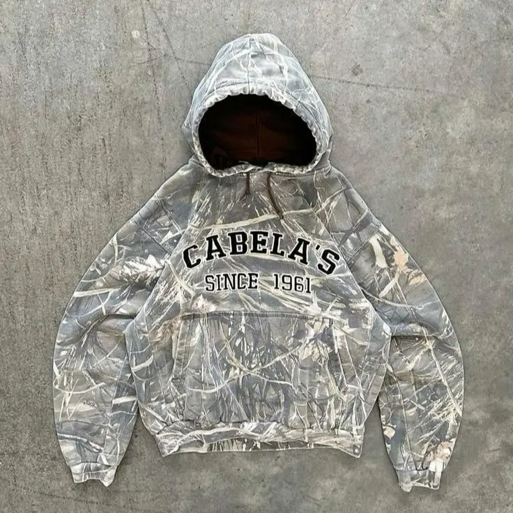 Vintage Cabelas Sun Faded Camouflage Hoodie, Unisex Pullover Hoodie, Graphic Hoodie, Hiphop Outfit, Birthday Gift