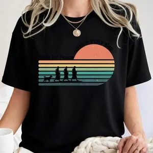 Walk for Peace Tee – Pigment-Dyed Vintage Shirt Featuring Monks & Dog Design, Love in Every Step, Spiritual Yoga Gift, Personalized Meditation Unisex Tee, Soft Cotton Relaxed Fit, Mindfulness Wear