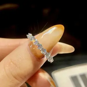 Esberry 0.1CT Synthetic Moissanite Ring Original 925 Sterling Silver Engagement Wedding Rings for Women