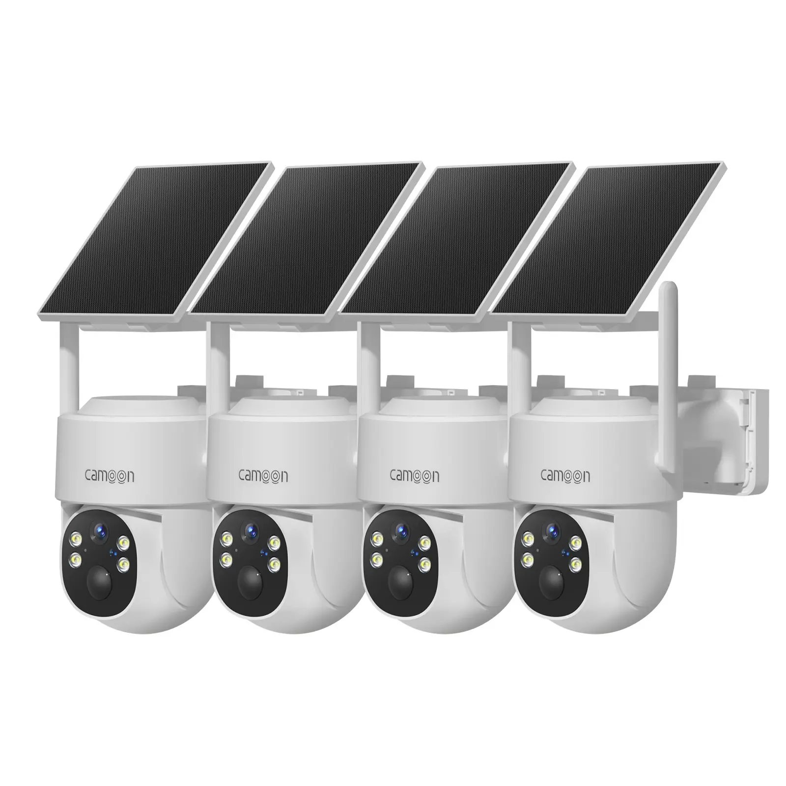 2K Solar Powered Wireless Outdoor Surveillance Security Cameras - Solar Cameras for Outside Wireless with Smart Night Vision, 2-Way Audio, SD/Cloud Storage Support, Connection & Monitoring Capabilities, Manufacturer Warranty
