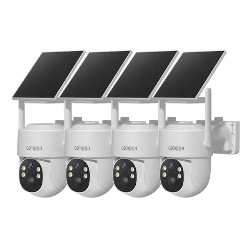 4MP Ultra HD PTZ Security Camera - 2560x1440 Solar/Battery Powered Cordless Wi-Fi Outdoor Cam with Solar Panel, Smart Night Vision, 2-Way Audio, SD Slot, 7-Day Loop Cloud Storage, 1-Tap Bluetooth, Connection Monitoring, Warranty, 1-Month Free Trial