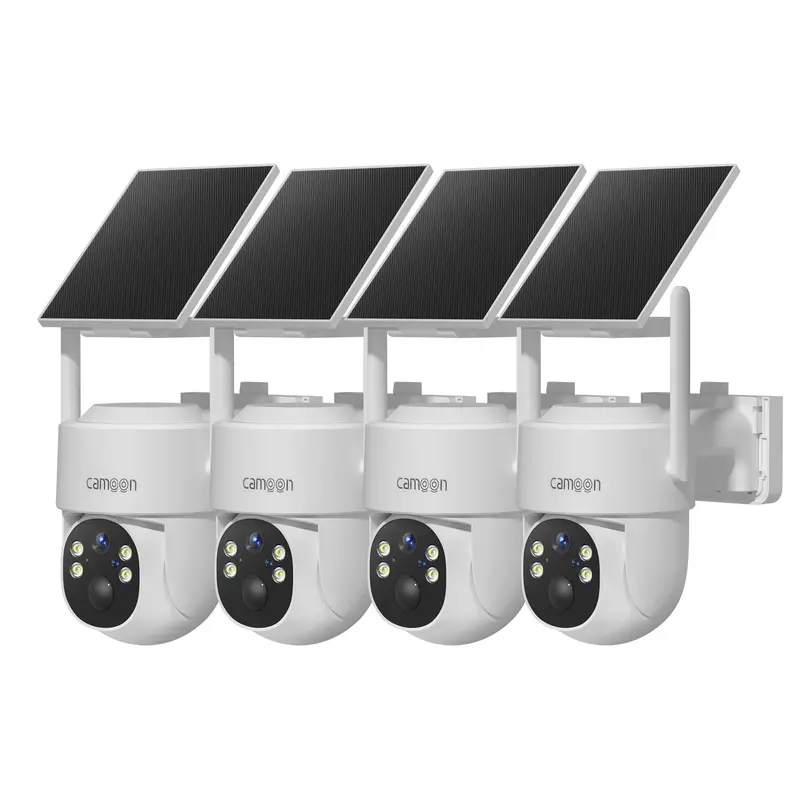 4MP Ultra HD PTZ Security Camera - 2560x1440 Solar/Battery Powered Cordless Wi-Fi Outdoor Cam with Solar Panel, Smart Night Vision, 2-Way Audio, SD Slot, 7-Day Loop Cloud Storage, 1-Tap Bluetooth, Connection Monitoring, Warranty, 1-Month Free Trial