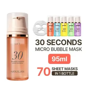 30 Seconds Micro-Bubble Mask, Korean Glass Skin Care Essential, 70 Uses, 3.21 fl.oz, Turkey Neck, Zempic Neck, Tech Neck, Smoker Lines, Smile Lines, 11 Lines, Under-eye Hollows, Forehead Lines, Micro-Bubble Primer, summervibe