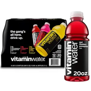 vitaminwater Variety Nutrient Enhanced Flavored Water Beverage, 20 fl oz Bottles, 12