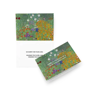 Klimt Flower Garden (1907) Condolence Card, Grief is the Echo of Love