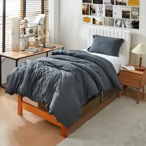 Natural Loft Twin XL Comforter Set - Faded Black