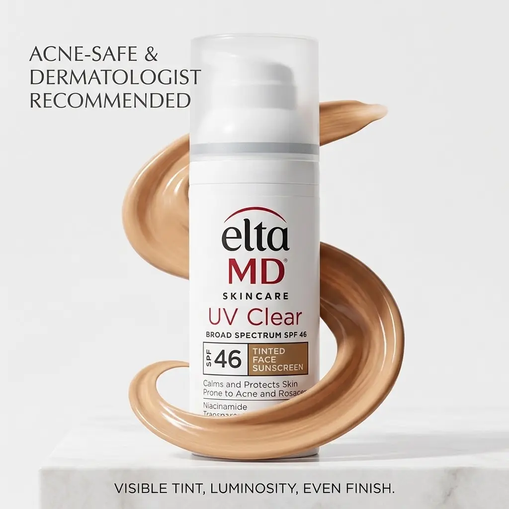EltaMD UV Clear Tinted Face Sunscreen SPF 46 | Acne-Safe & Dermatologist Recommended