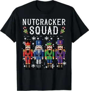 Christmas Nutcracker Squad Xmas Matching Crew Men Women  T-Shirt