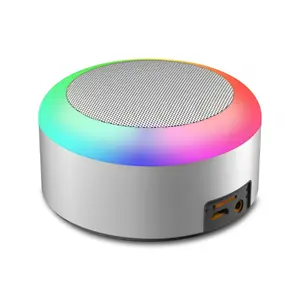 Zinc Alloy Creative Mini Sound Box with Touch Colorful Light Wireless Bluetooth Speaker for Card Insertion Portable 1pcs Speaker Set