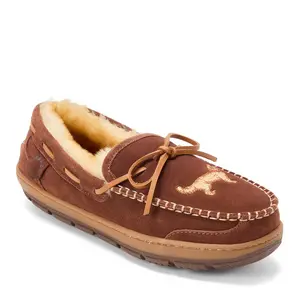 Fireside by Dearfoams Men's Forster Genuine Shearling Moccasin