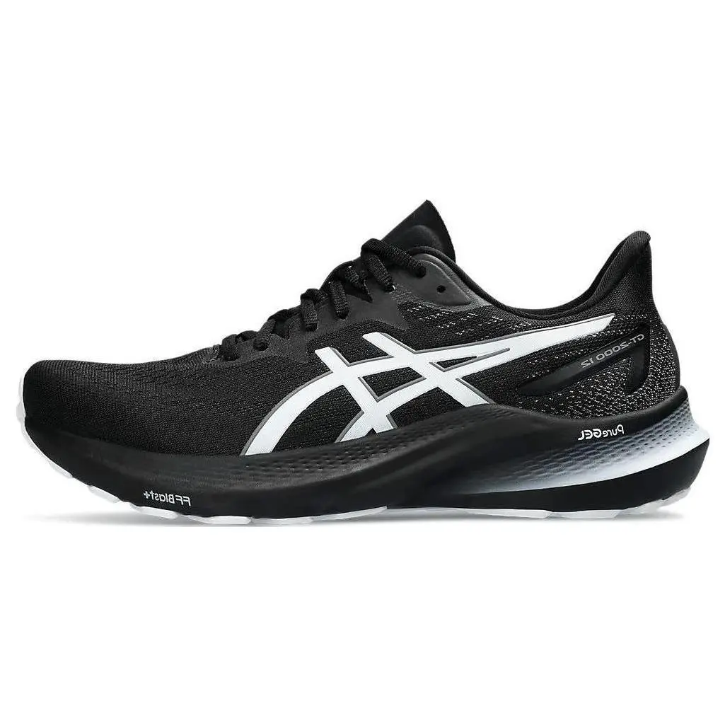 ASICS GT 2000 12 Black White Low Top Running Shoes Men's 1011B691-006