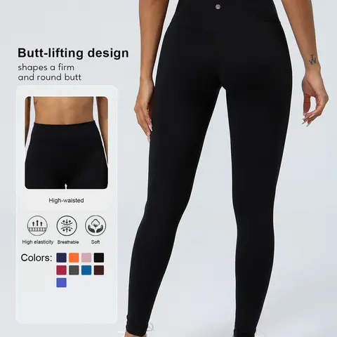 Sodalemon Women's High-Waisted Tummy Control Leggings - Soft Stretch Compression Sport Yoga Pants, Butt-Lifting Stretchy Gym/Training/Work Out Yoga Athletic Activewear Bottoms, Stretchy Gym Legging
