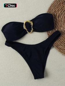 Two-piece Set Women's Bikini Set, Casual Fashion Chic Swim Top & Swim Bottom Swimsuit Set, Ladies Swimwear for Beach Holiday Vacation