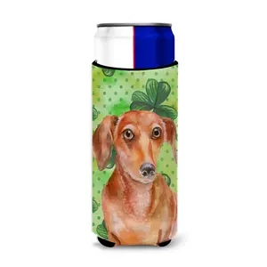 Red Dachshund St Patrick's  Ultra Hugger for slim cans BB9881MUK