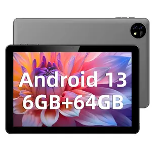 Tablet 10 inch Android 13 Tablets, 6GB RAM 64GB ROM, Quad-Core Processor, 1280x800 LCD Touch Screen, WiFi, GMS, Dual Camera, Bluetooth, 6000mAh Battery