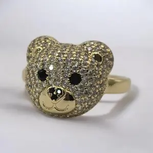Teddy Bear Ring With Zirconia