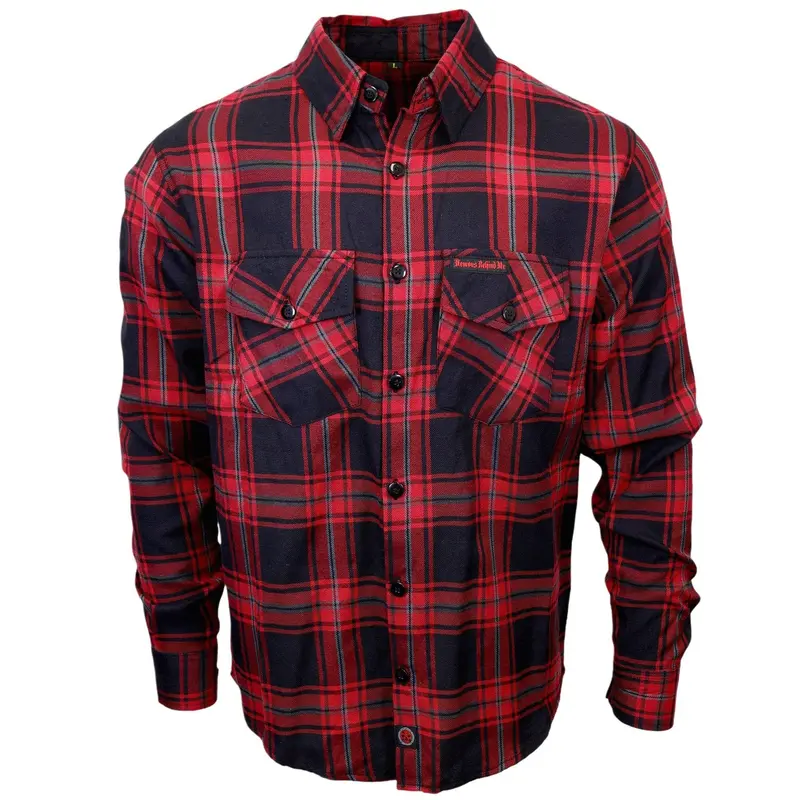 The NEW "Nightmare 2.0" Red & Black Flannel (Hidden Snap Collar)