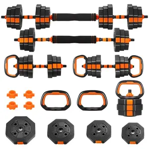 66LB All-in-One 4-Mode Weight Set – Dumbbell/Barbell/Kettlebell/Push-Up