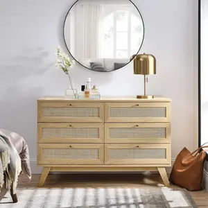 Modway Soma 6-Drawer Dresser in Oak