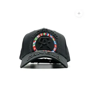 Undisputed Global Flags Snapback - Luxury Boxing Inspired Streetwear Cap with 18 Country Embroidery Chrome Details 3D Design Unisex Fit
