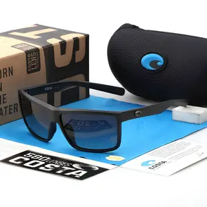 Costa Del Mar Rinconcito Polarized Sunglasses for Men – Matte Black Frame Gray Lens Full Set