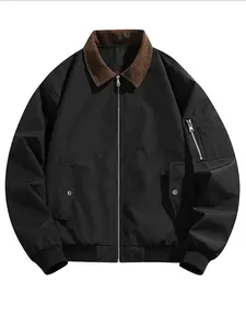 Men's Fashionable Windproof Wear-Resistant Outdoor Commuter Jacket Coats, Stylish Lapel Design with Side Zipper, Unique Side Pocket Feature