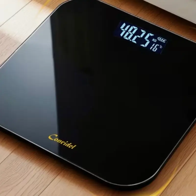 Conridel High-Precision Digital Bathroom Scale - 400Lb/180Kg Max Capacity, Digital Display, Battery-Powered, Ultra-Wide High-Strength Tempered Glass Platform, Home Gym Fitness Monitoring Tool