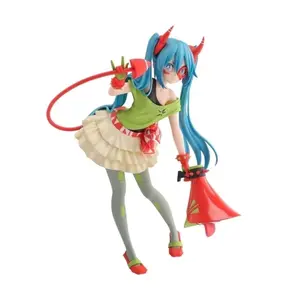 22cm Hatsune Miku Project DIVA Cheerleader DE:MONSTAR Licensed Figurine Official Collectible PVC Figure Table Ornament Fan Collection Holiday & Birthday Gifts