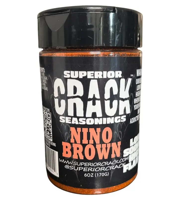 Superior Crack Nino Brown Espresso Rub - Bold Flavor for Steaks & Ribs - 6oz Seasoning Blend for Grilling Enthusiasts
